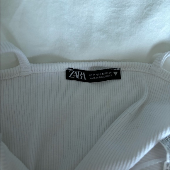 Zara women’s white top summer Size M - Picture 4 of 4
